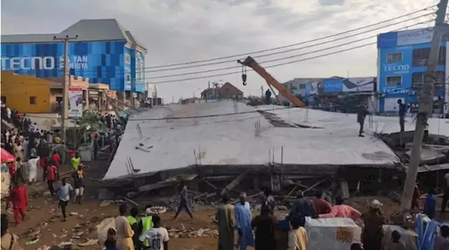 Traders trapped as three-storey building collapses in Kano market