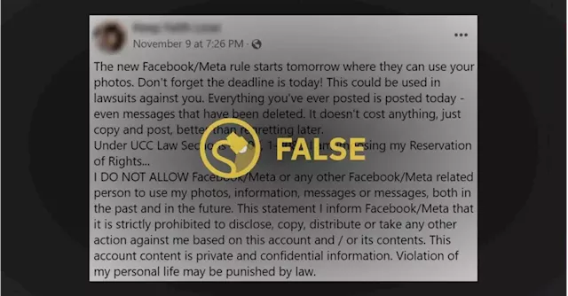 Does 'New Facebook/Meta Rule' Permit Company To Use Your Photos?