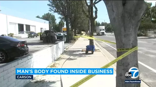 49-year-old man found dead inside Carson business was apparently stabbed, authorities say