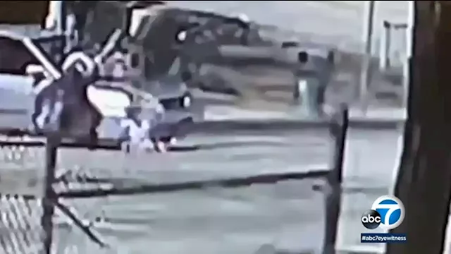 City of Industry: Woman, child struck while crossing street in violent hit-and-run captured on video