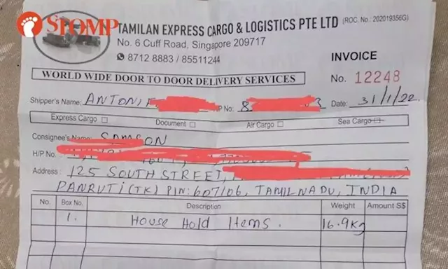 Goods sent from S'pore to India yet to arrive after 7 months, courier company accused of 'robbery'