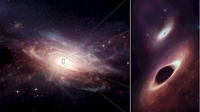 A galactic merger brought a pair of supermassive black holes together