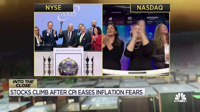 Stocks close higher, Nasdaq clinches fifth day of gains after CPI report shows cooling inflation