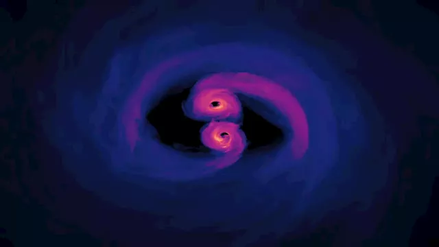 A nearby galaxy merger may be hiding dual black holes that are 750 light-years apart