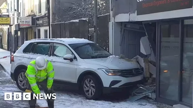 Londonderry: Business badly damaged after car slides down hill