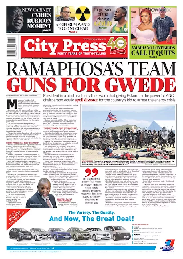 What’s in City Press: Inkabi threat in SABC battle | AfriForum starts power company | How Home Affairs officials ‘brokered’ dodgy it tender | City Press