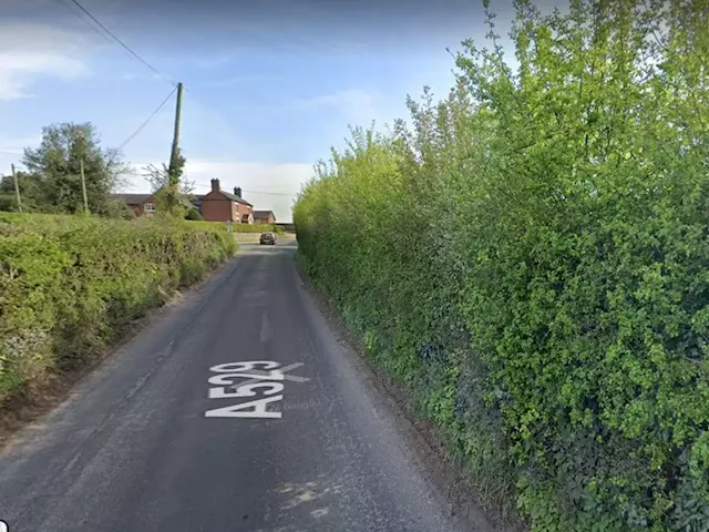 Road blocked as fire-fighters battle barn blaze north of Market Drayton