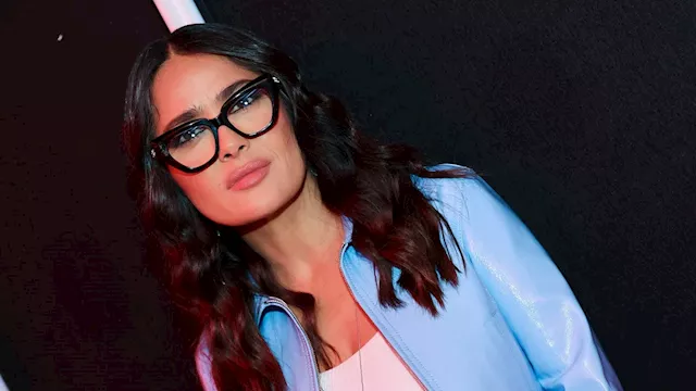 Salma Hayek Is Giving Business Barbie in a Leather Pencil Skirt