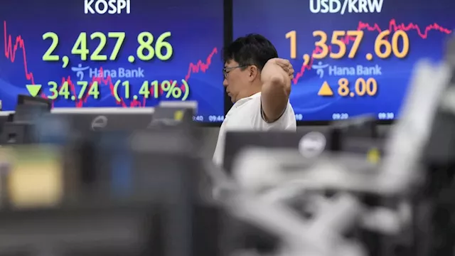 Stock market today: Asian shares follow Wall Street lower, and Japan reports September exports rose