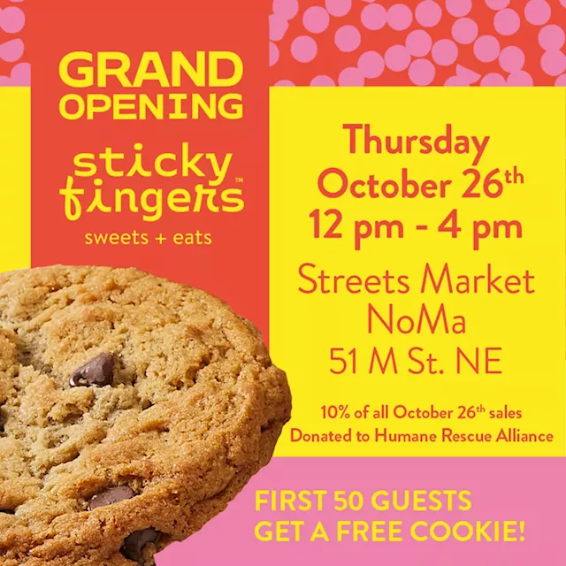 A Sticky Fingers is opening inside the Streets Market in NoMa Thursday!