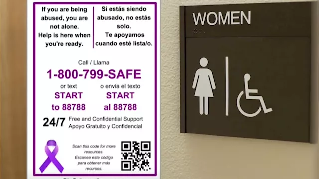 San Antonio will soon require domestic violence awareness stickers in business bathrooms