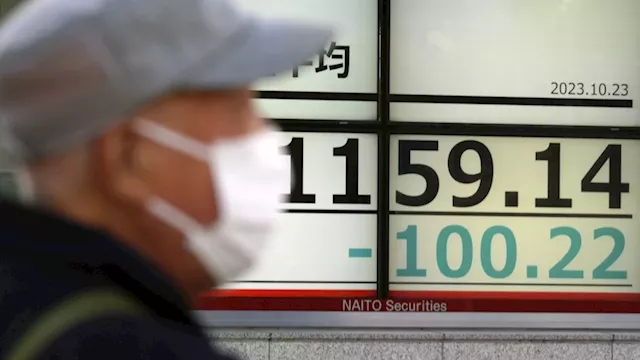 Stock market today: Asian stocks fall as concerns rise over Israel-Hamas war and high yields