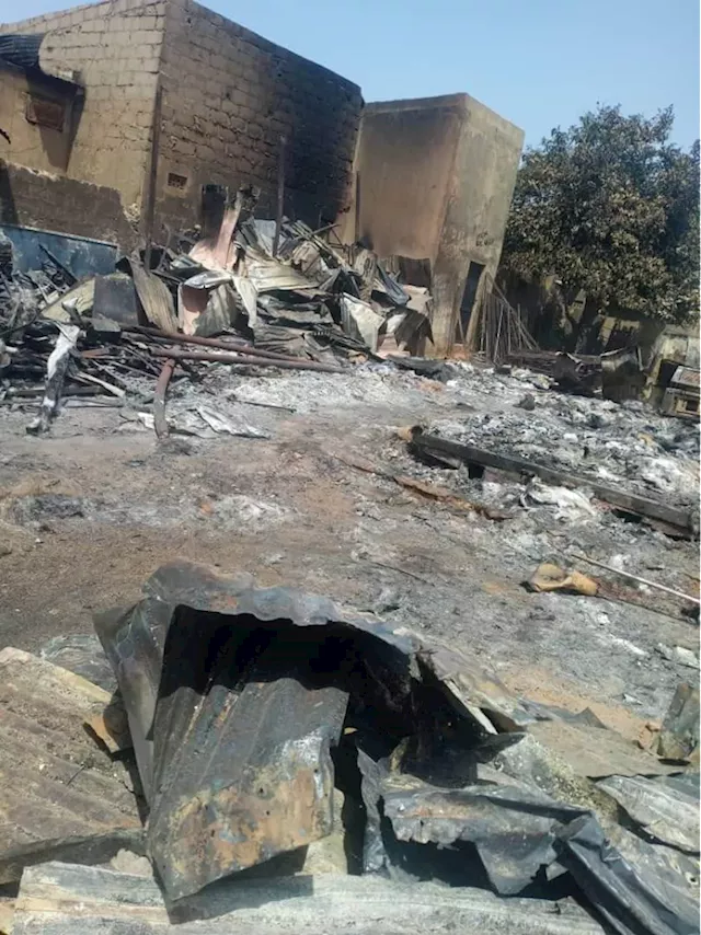 Property worth millions of naira destroyed as fire razes Yobe market [PHOTOS]