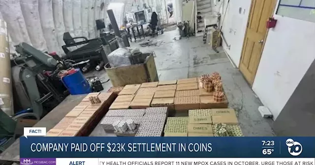 Fact or Fiction: Company tried to pay $23,000 settlement in coins?