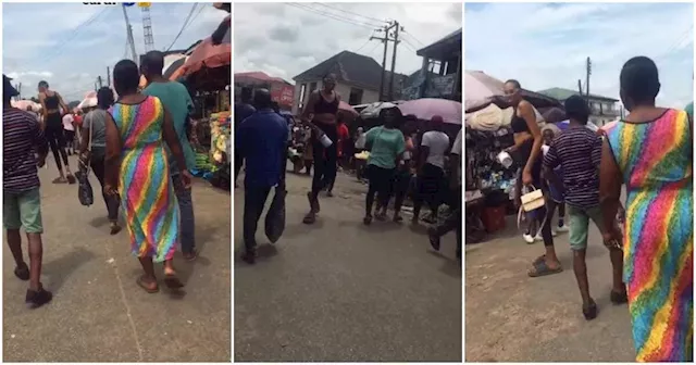 Clip of Super Tall Woman Spotted in Nigerian Market Stuns People: 'Cameraman Scared to Record'