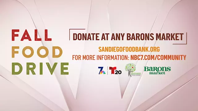 NBC 7, Telemundo 20 & Barons Market Team Up for the Annual Fall Food Drive, Benefitting the San Diego Food Bank