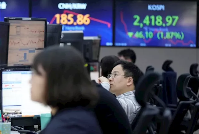 Stock market today: World shares are mostly lower, tracking a rates-driven tumble on Wall Street