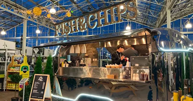 The fish and chips fan at Bents Winter Market is as fancy as everything else