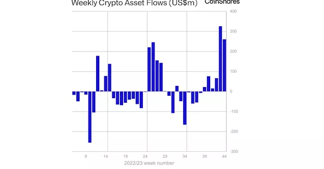 Crypto Funds See $767M Six-Week Inflow, Best Since 2021 Bull Market: CoinShares