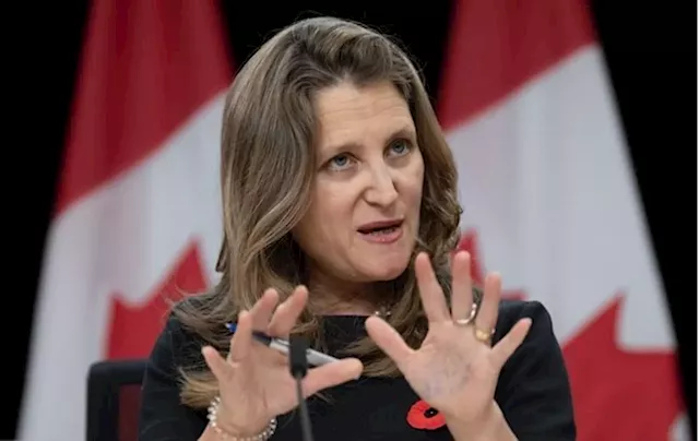 Finance Minister Chrystia Freeland to table Liberals' fall economic statement Nov. 21