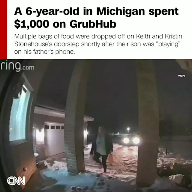 Michigan six-year-old orders $1,000 worth of food on Grubhub | CNN Business