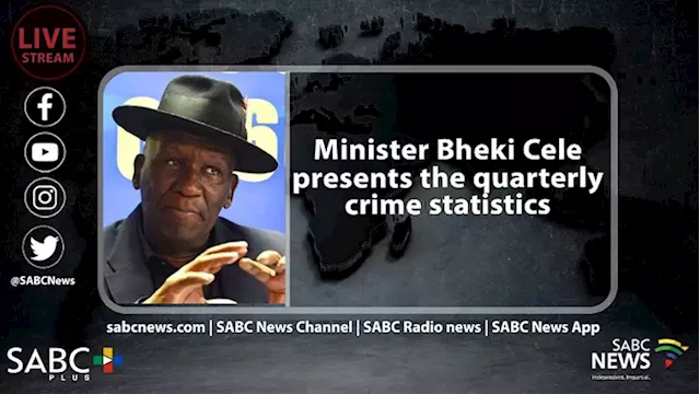 LIVE | Minister Bheki Cele presents quarterly crime statistics - SABC News - Breaking news, special reports, world, business, sport coverage of all South African current events. Africa's news leader.