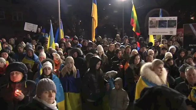 Custom-made Ukrainian flag set to be raised in Fulton Market to mark 1 year since Russian invasion