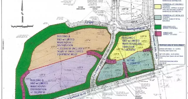 Pharmaceutical company, restaurants & retail stores on track for Oceanside's El Corazon