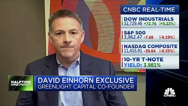 David Einhorn says investors should be 'bearish on stocks and bullish on inflation'