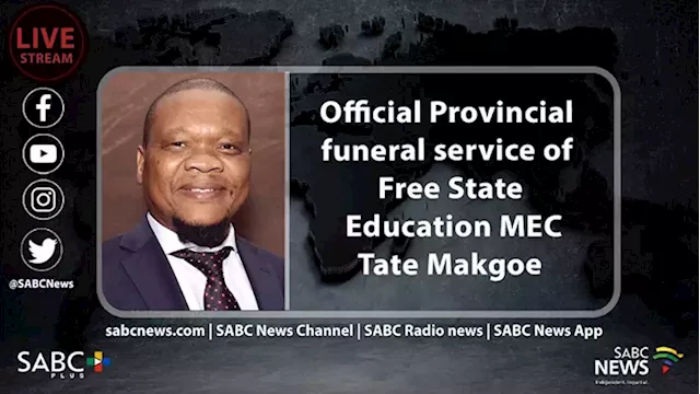 LIVE | Official Provincial Funeral Service of Free State Education MEC Tate Makgoe - SABC News - Breaking news, special reports, world, business, sport coverage of all South African current events. Africa's news leader.