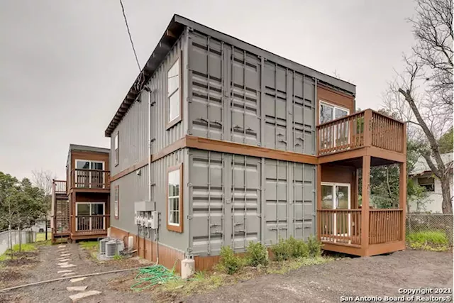 A San Antonio fourplex made out of shipping containers has hit the market for $560,000