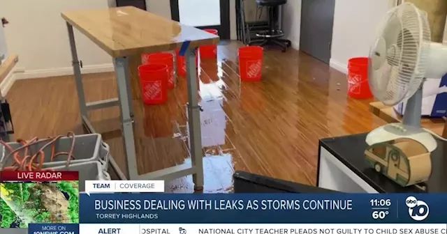 Torrey Highlands business forced to close due to ongoing leaks after storms