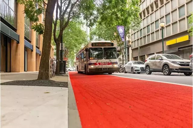 Market Street will soon have bright red bus lanes to improve reliability and speed