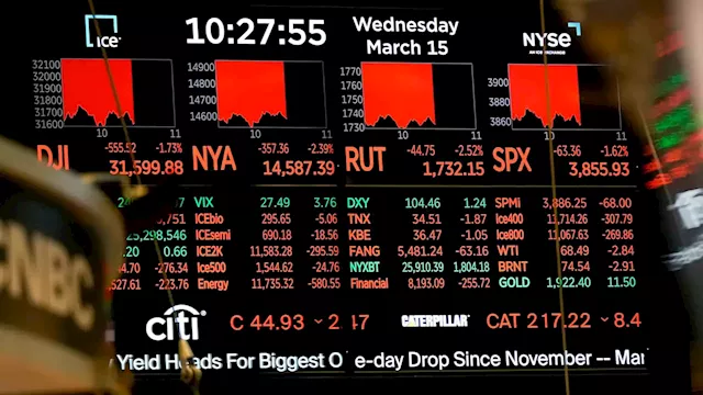 Investors have wiped $165bn of value from big US bank stocks this month