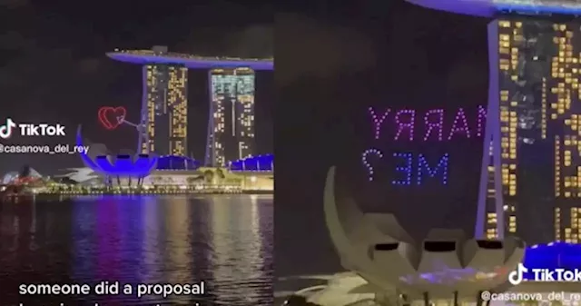 Romantic gesture or spoil market? Netizens divided over drone proposal at Marina Bay