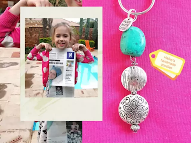 Six-year-old Hailey is thriving with her handmade jewellery business