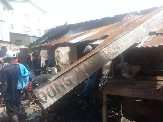 JUST-IN: Fire Razes Another Lagos Automobile Market