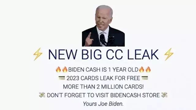 BidenCash criminal market releases over 2M credit card numbers free for the taking