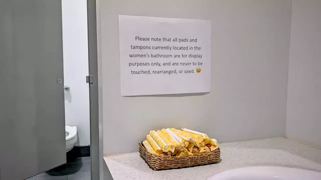 Company Clarifies Feminine Hygiene Products In Bathroom Purely Decorative