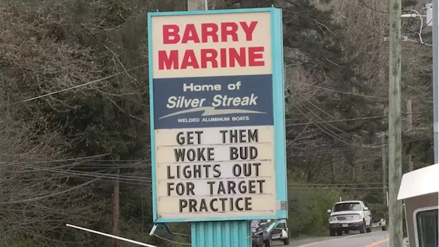 Sooke business wrongfully targeted after nearby shop posts controversial sign related to Kid Rock