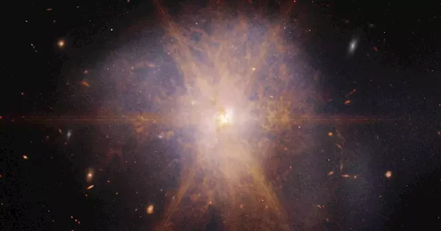 Webb Captures Star-Forming Galactic Merger Brighter Than 1 Trillion Suns