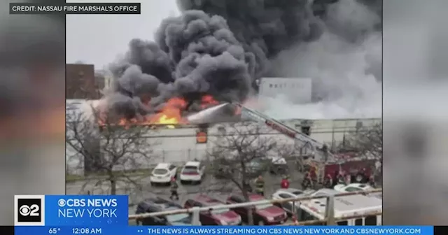 Fire breaks out at private ambulance company repair facility on LI