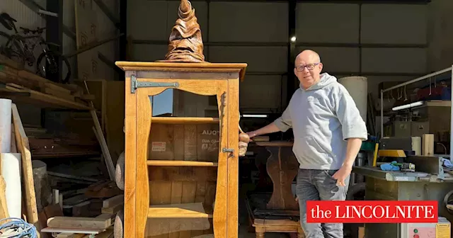 The magical Harry Potter cabinet handcarved by Lincoln company