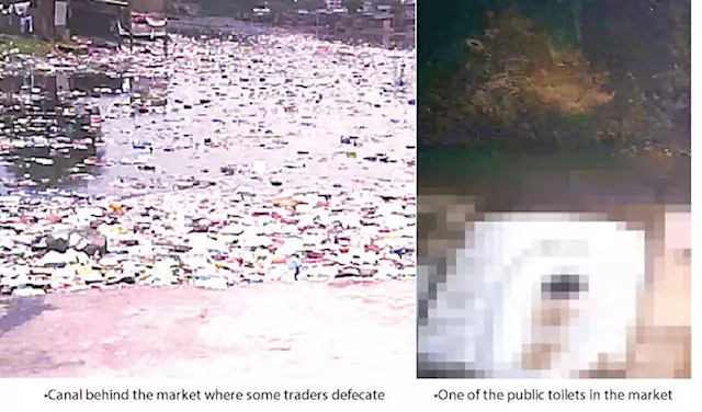 Boundary: Major Lagos market where people defecate in disposable plates, canal