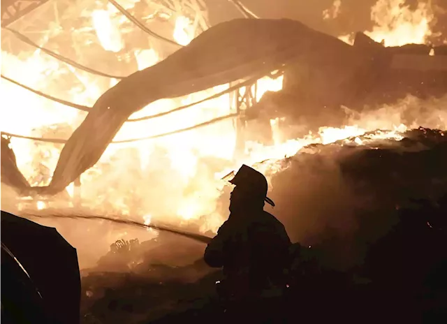 Firefighters battle large blaze at sprawling Mexican market