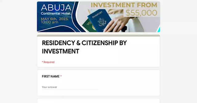 RESIDENCY & CITIZENSHIP BY INVESTMENT