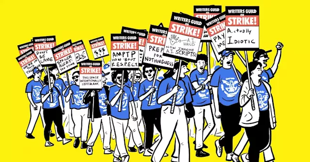 Op-Comic: Funny business at the writers' strike picket line