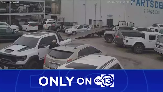 Surveillance video shows suspects steal Dodge from SW Houston dealership during business hours