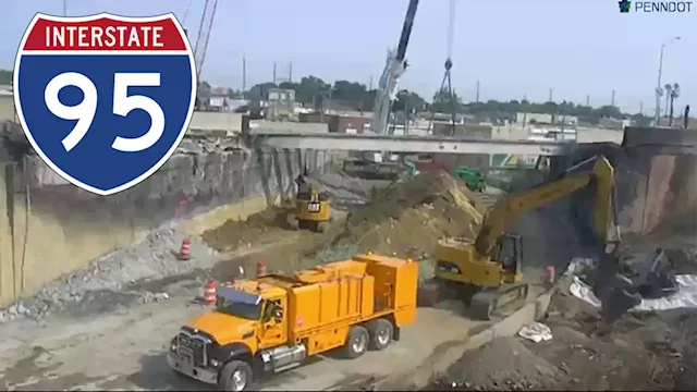 Live camera shows I-95 repairs; Delaware County company providing special fill