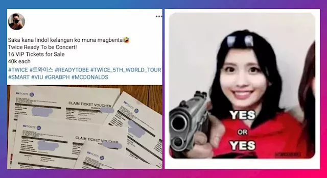 Filo scalper earns the ire of K-stans after proudly flaunting his ticket-selling 'business,' selling TWICE VIP tickets for 40k each